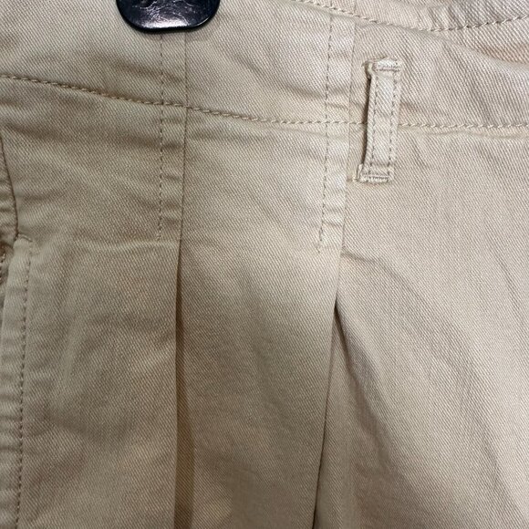 Maeve Anthropologie Culotte Wide Leg Cropped Pants Size 6 Beige High Waisted - Picture 3 of 9